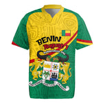 Benin Independence Day August 1 Rugby Jersey Coat Of Arms Heritage Raised Fist Flag