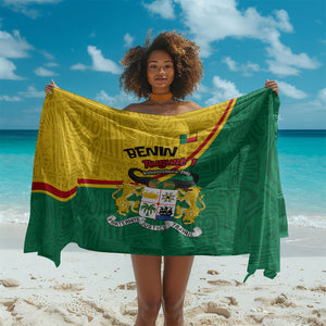 Benin Independence Day August 1 Sarong Coat Of Arms Heritage Raised Fist Flag
