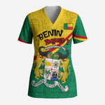 Benin Independence Day August 1 Scrub Top Coat Of Arms Heritage Raised Fist Flag