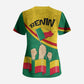 Benin Independence Day August 1 Scrub Top Coat Of Arms Heritage Raised Fist Flag
