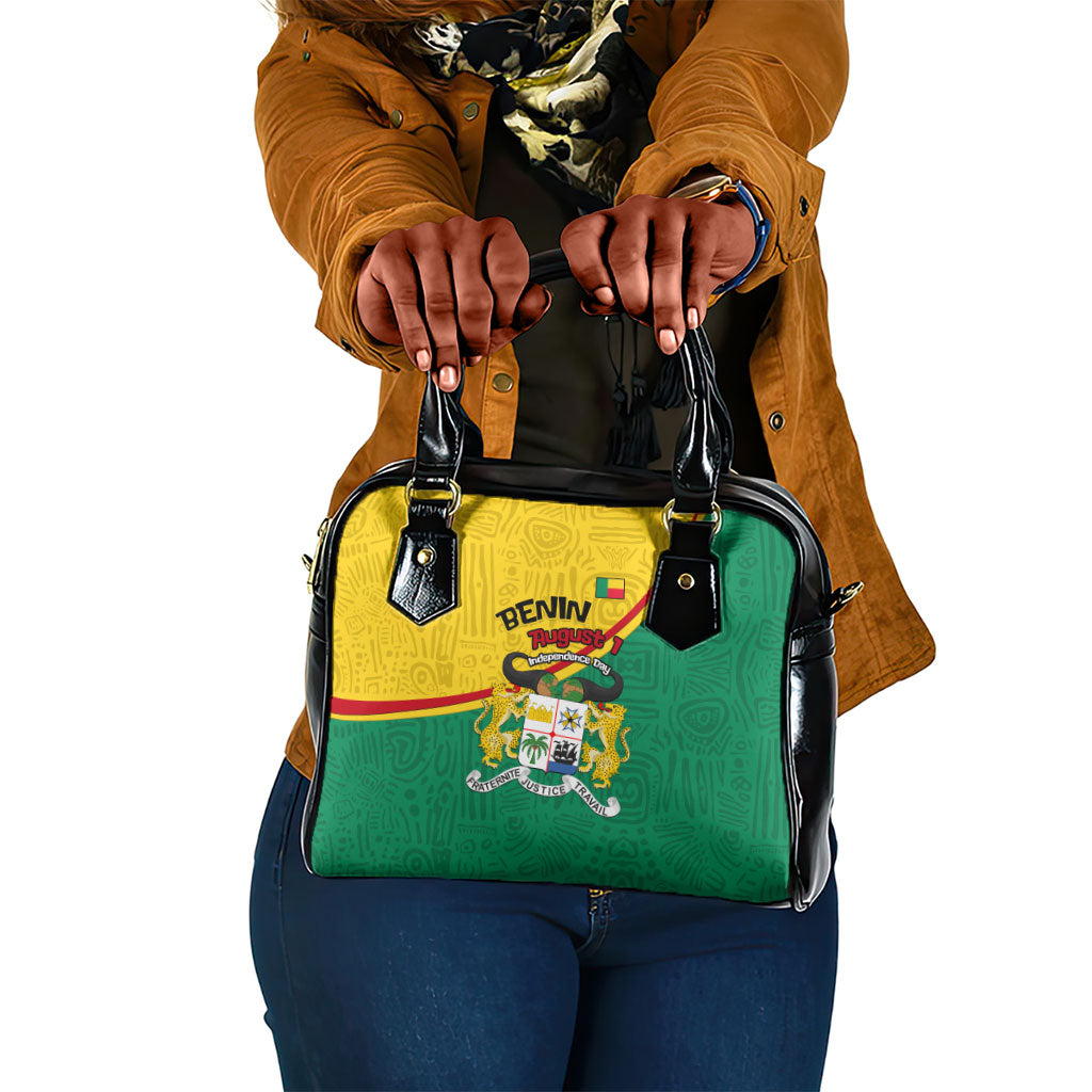 Benin Independence Day August 1 Shoulder Handbag Coat Of Arms Heritage Raised Fist Flag