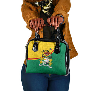 Benin Independence Day August 1 Shoulder Handbag Coat Of Arms Heritage Raised Fist Flag