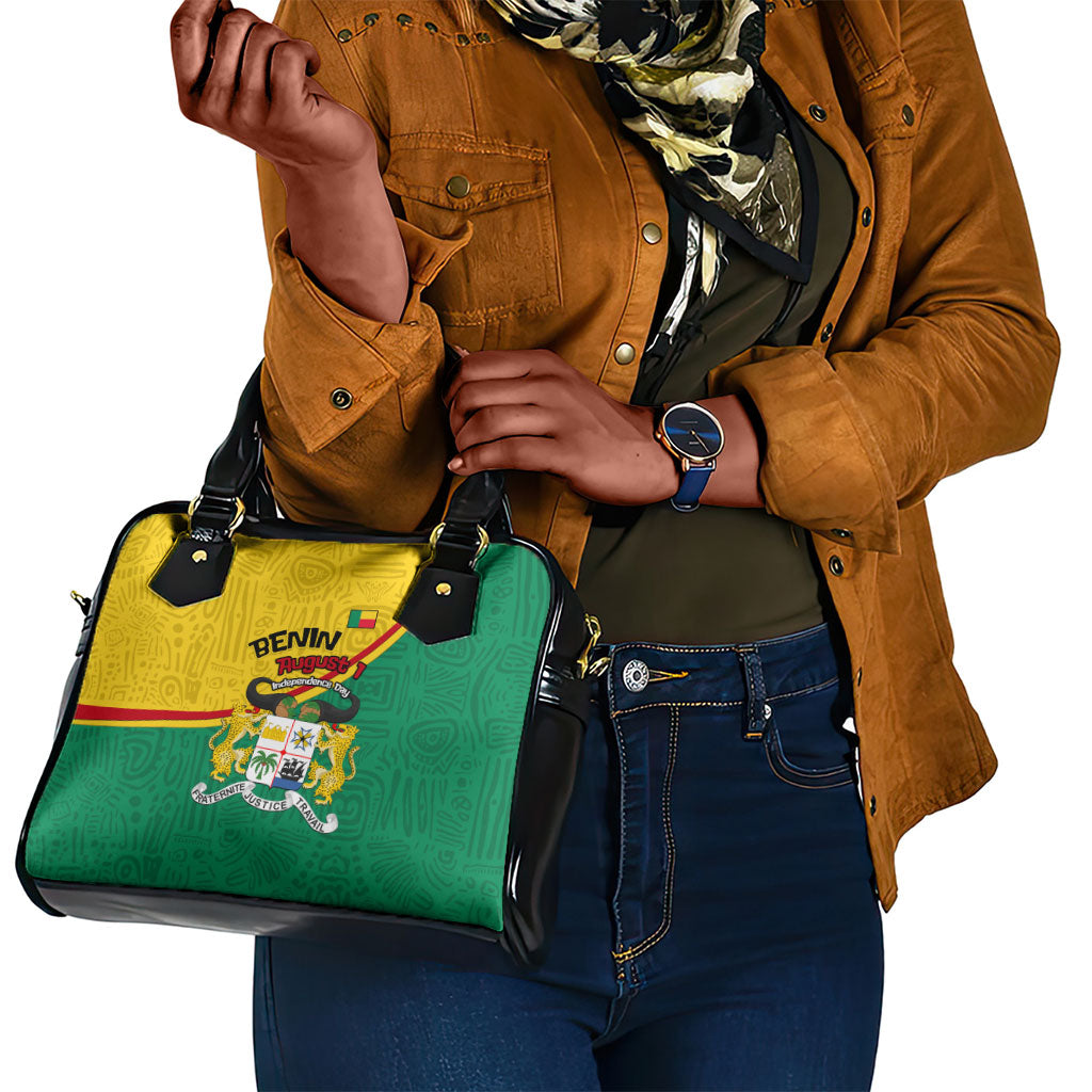 Benin Independence Day August 1 Shoulder Handbag Coat Of Arms Heritage Raised Fist Flag