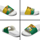 Benin Independence Day August 1 Slide Sandals Coat Of Arms Heritage Raised Fist Flag