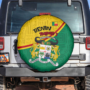 Benin Independence Day August 1 Spare Tire Cover Coat Of Arms Heritage Raised Fist Flag
