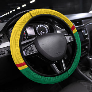 Benin Independence Day August 1 Steering Wheel Cover Coat Of Arms Heritage Raised Fist Flag