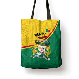 Benin Independence Day August 1 Tote Bag Coat Of Arms Heritage Raised Fist Flag