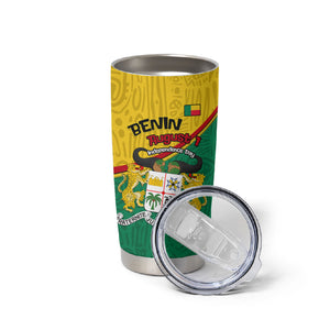 Benin Independence Day August 1 Tumbler Cup Coat Of Arms Heritage Raised Fist Flag