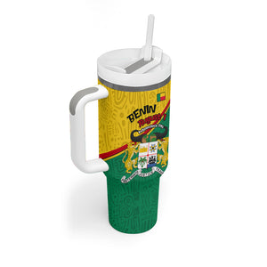 Benin Independence Day August 1 Tumbler With Handle Coat Of Arms Heritage Raised Fist Flag