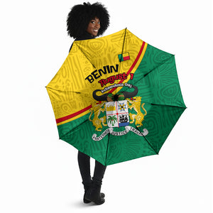 Benin Independence Day August 1 Umbrella Coat Of Arms Heritage Raised Fist Flag