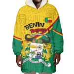 Benin Independence Day August 1 Wearable Blanket Hoodie Coat Of Arms Heritage Raised Fist Flag