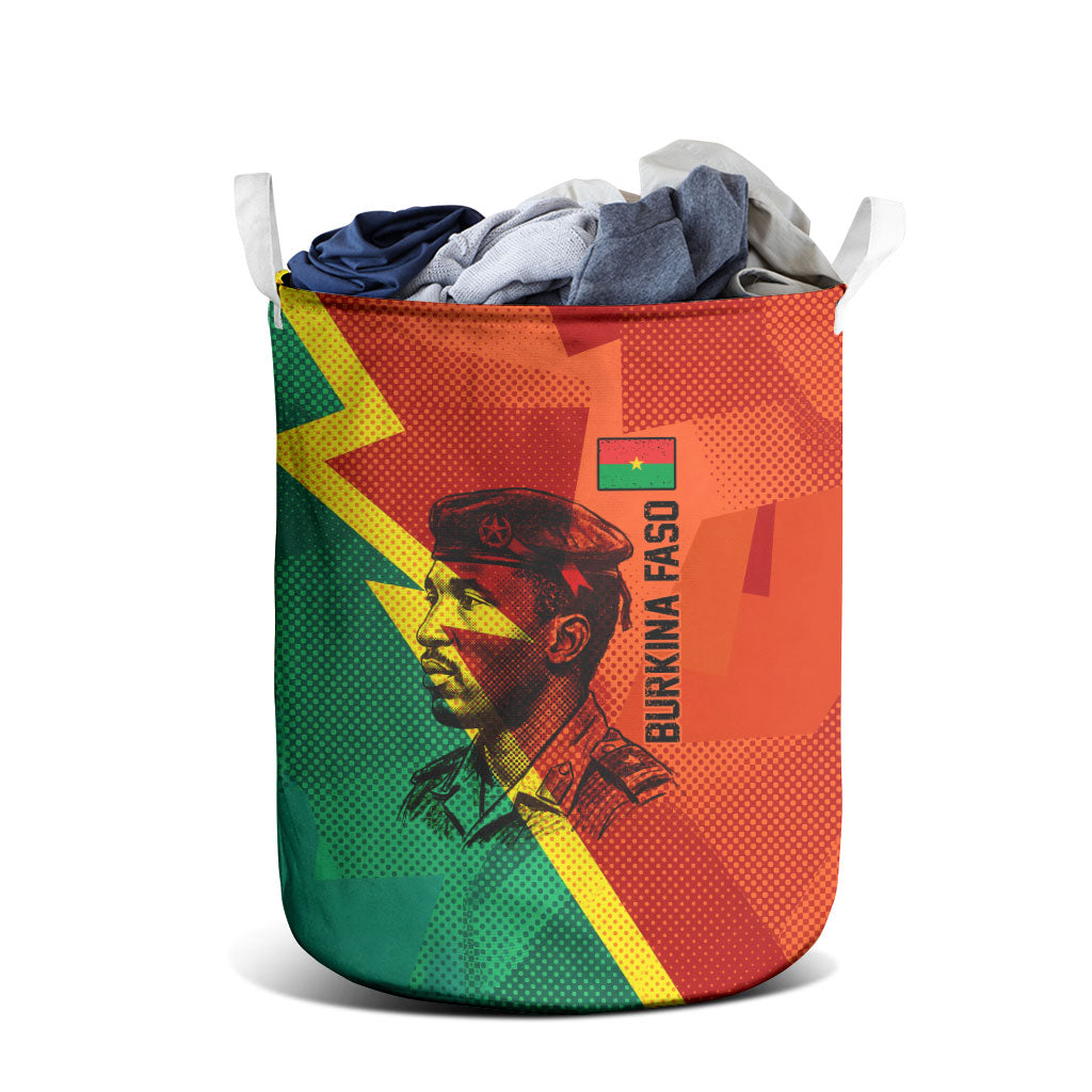 Burkina Faso Independence Day Thomas Sankara Laundry Basket Revolution Heritage Broken Chains Graphic