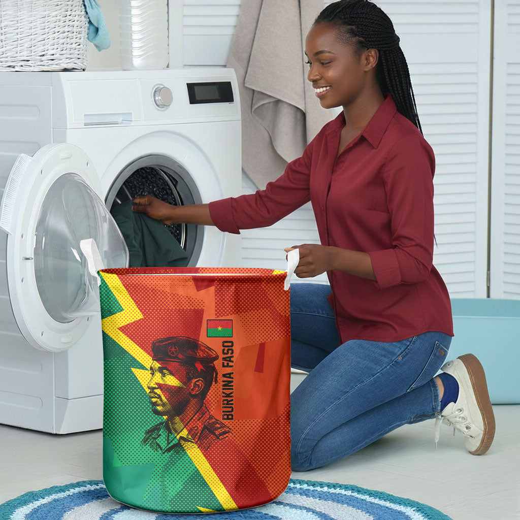 Burkina Faso Independence Day Thomas Sankara Laundry Basket Revolution Heritage Broken Chains Graphic