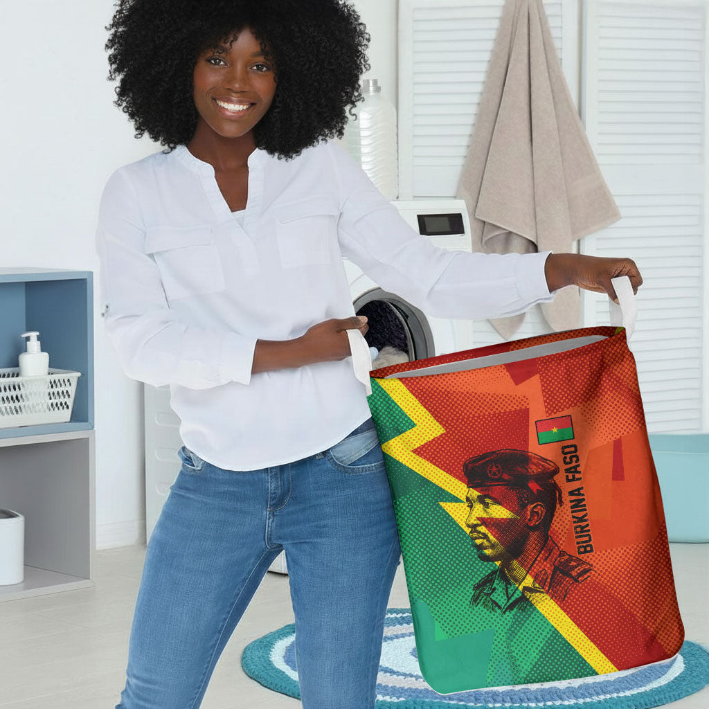 Burkina Faso Independence Day Thomas Sankara Laundry Basket Revolution Heritage Broken Chains Graphic
