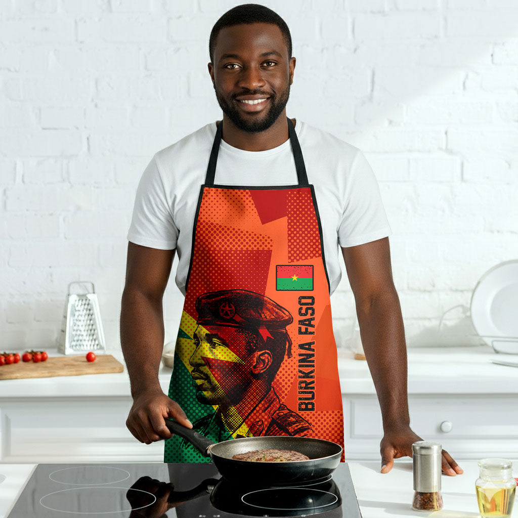 Burkina Faso Independence Day Thomas Sankara Apron Revolution Heritage Broken Chains Graphic