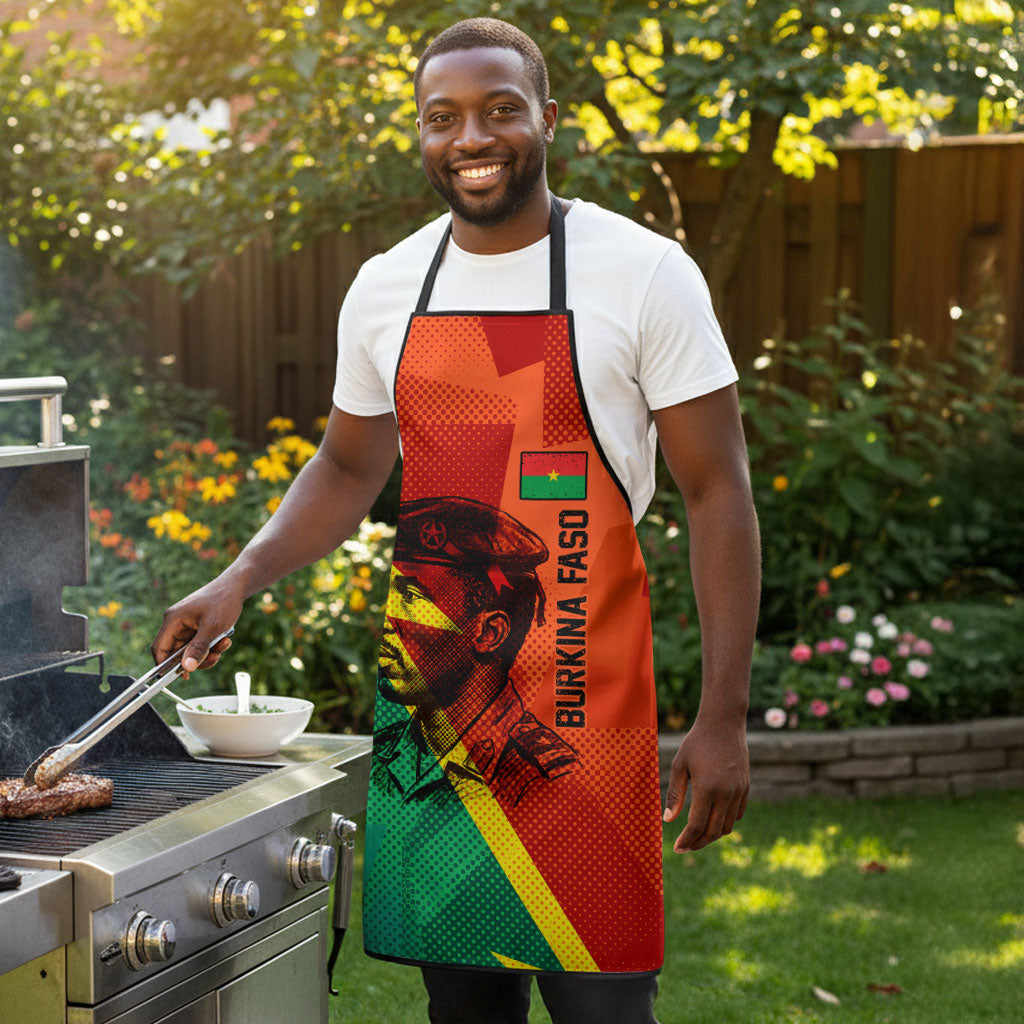 Burkina Faso Independence Day Thomas Sankara Apron Revolution Heritage Broken Chains Graphic