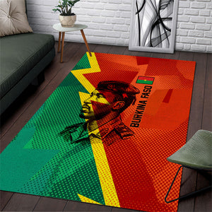 Burkina Faso Independence Day Thomas Sankara Area Rug Revolution Heritage Broken Chains Graphic