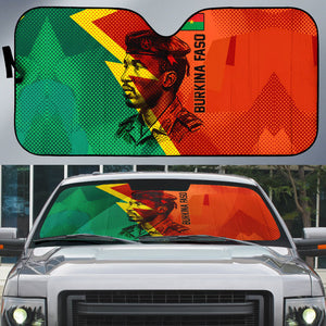 Burkina Faso Independence Day Thomas Sankara Auto Sun Shade Revolution Heritage Broken Chains Graphic