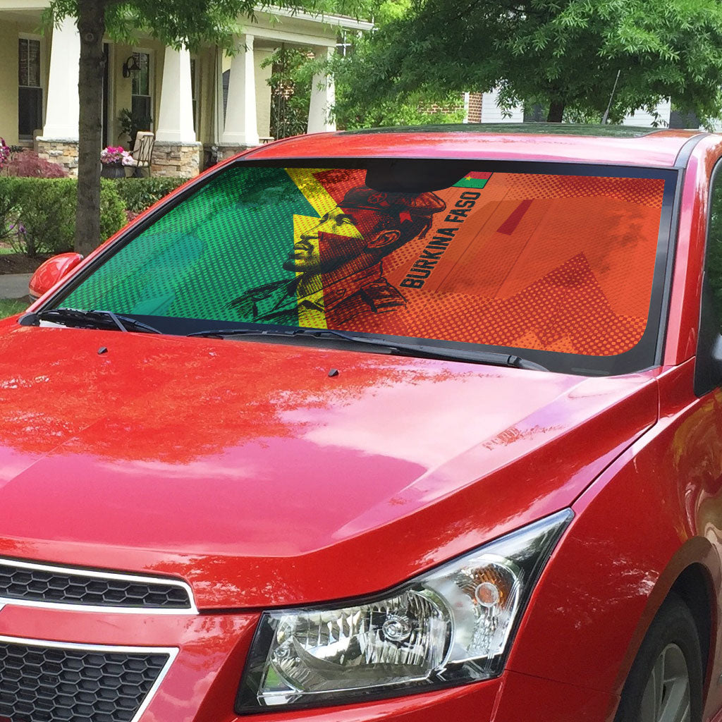 Burkina Faso Independence Day Thomas Sankara Auto Sun Shade Revolution Heritage Broken Chains Graphic