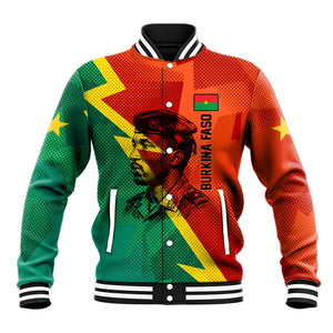 Burkina Faso Independence Day Thomas Sankara Baseball Jacket Revolution Heritage Broken Chains Graphic