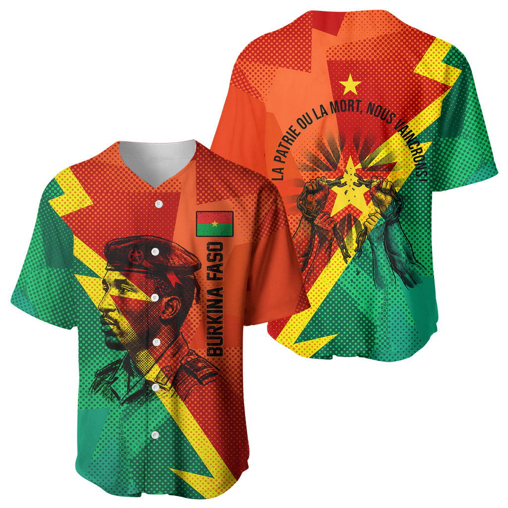 Burkina Faso Independence Day Thomas Sankara Baseball Jersey Revolution Heritage Broken Chains Graphic