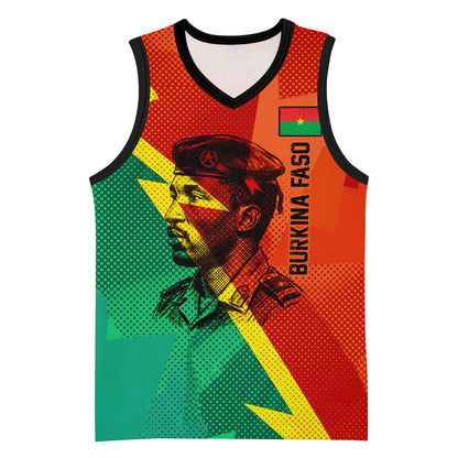 Burkina Faso Independence Day Thomas Sankara Basketball Jersey Revolution Heritage Broken Chains Graphic