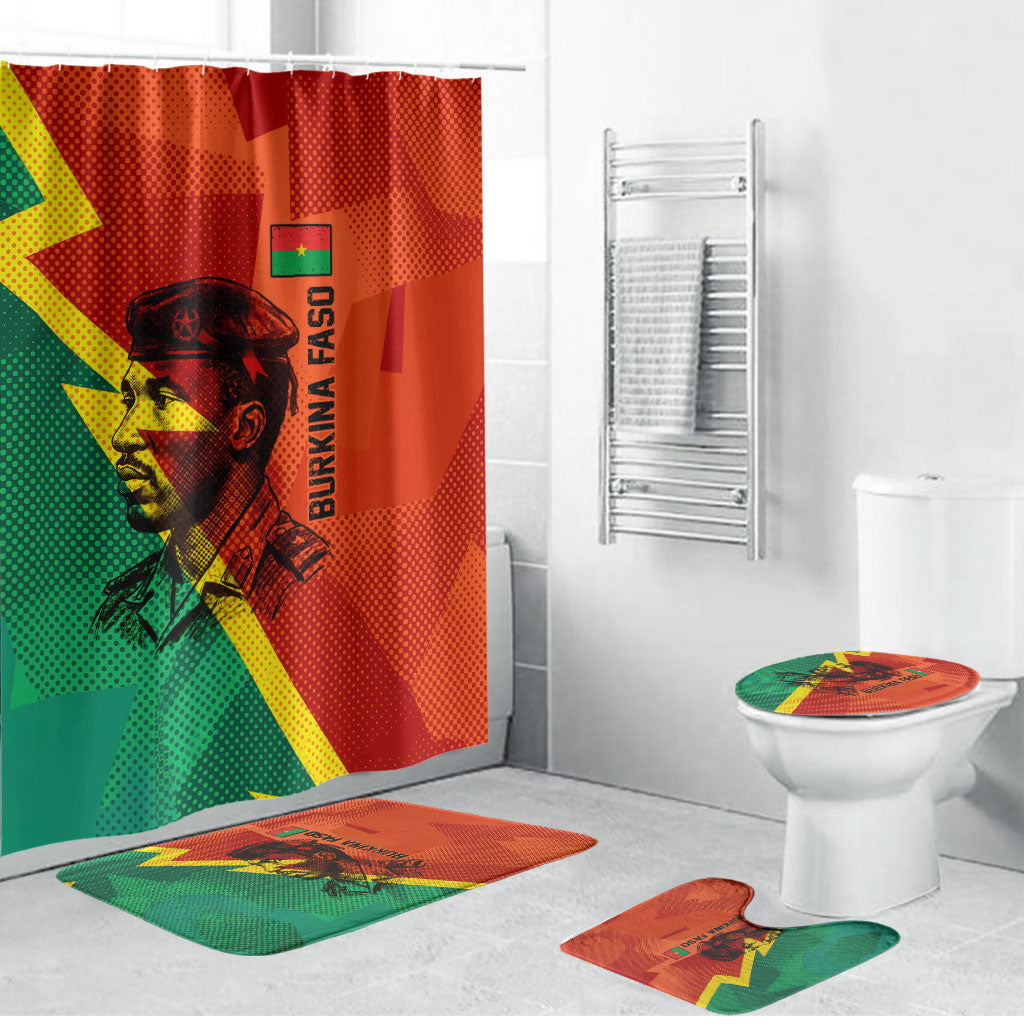 Burkina Faso Independence Day Thomas Sankara Bathroom Set Revolution Heritage Broken Chains Graphic