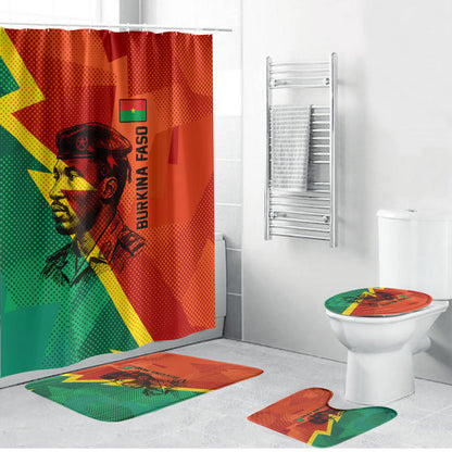 Burkina Faso Independence Day Thomas Sankara Bathroom Set Revolution Heritage Broken Chains Graphic