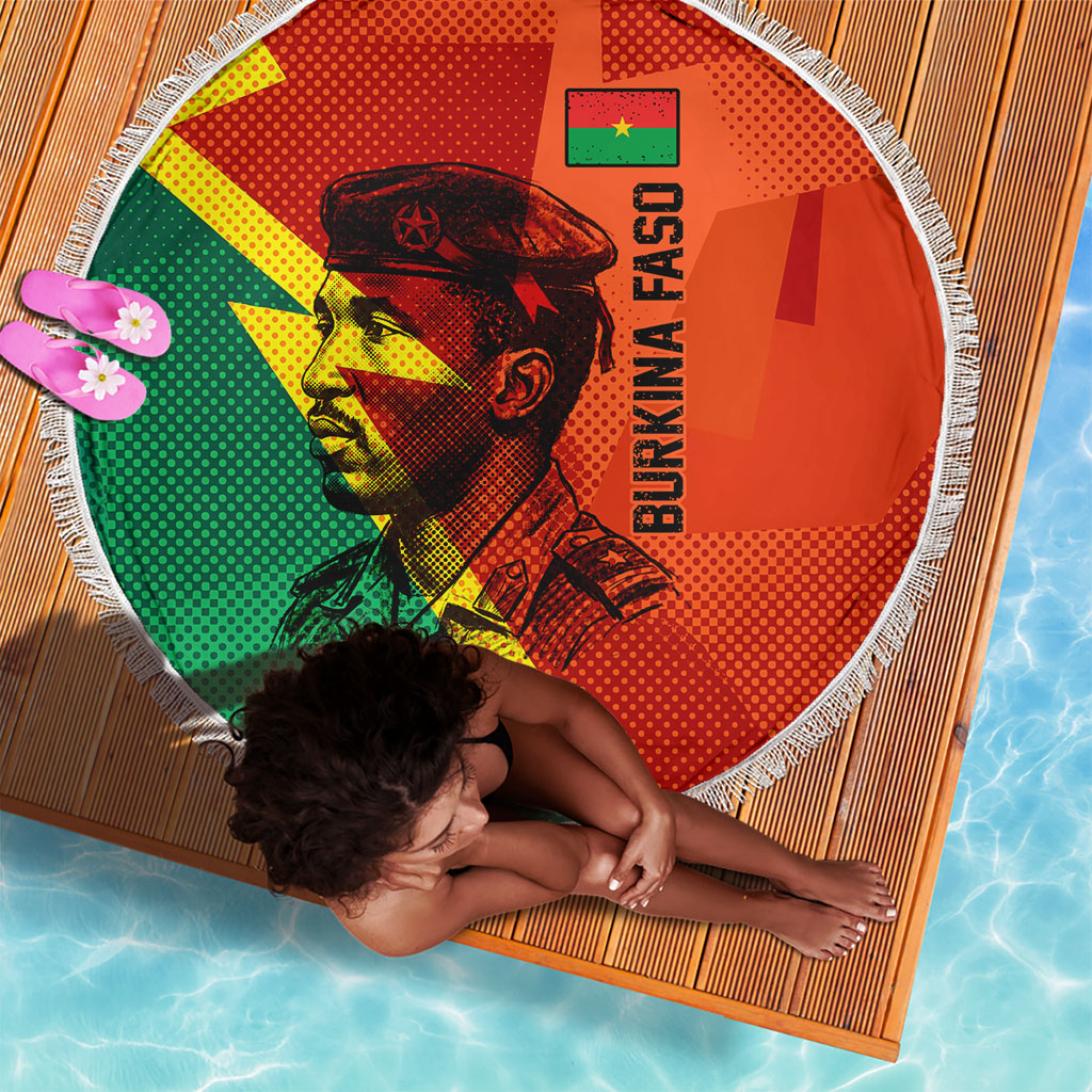 Burkina Faso Independence Day Thomas Sankara Beach Blanket Revolution Heritage Broken Chains Graphic