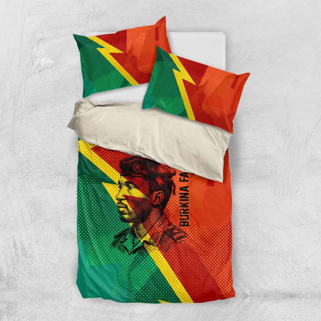Burkina Faso Independence Day Thomas Sankara Bedding Set Revolution Heritage Broken Chains Graphic