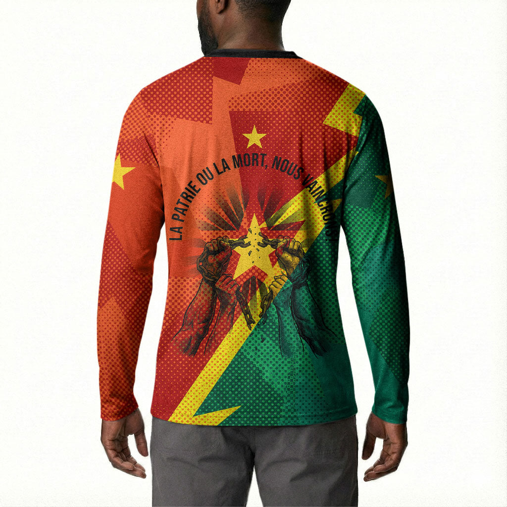 Burkina Faso Independence Day Thomas Sankara Button Sweatshirt Revolution Heritage Broken Chains Graphic
