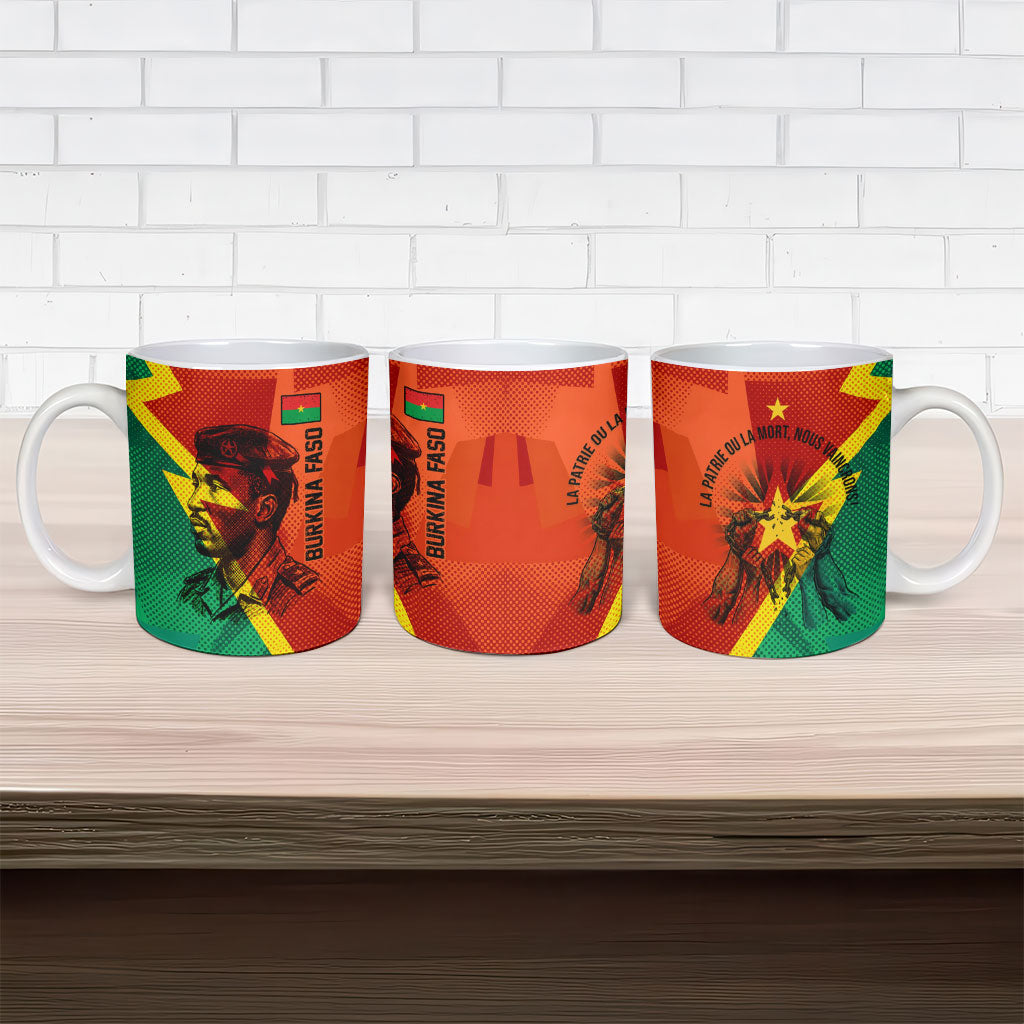 Burkina Faso Independence Day Thomas Sankara Ceramic Mug Revolution Heritage Broken Chains Graphic