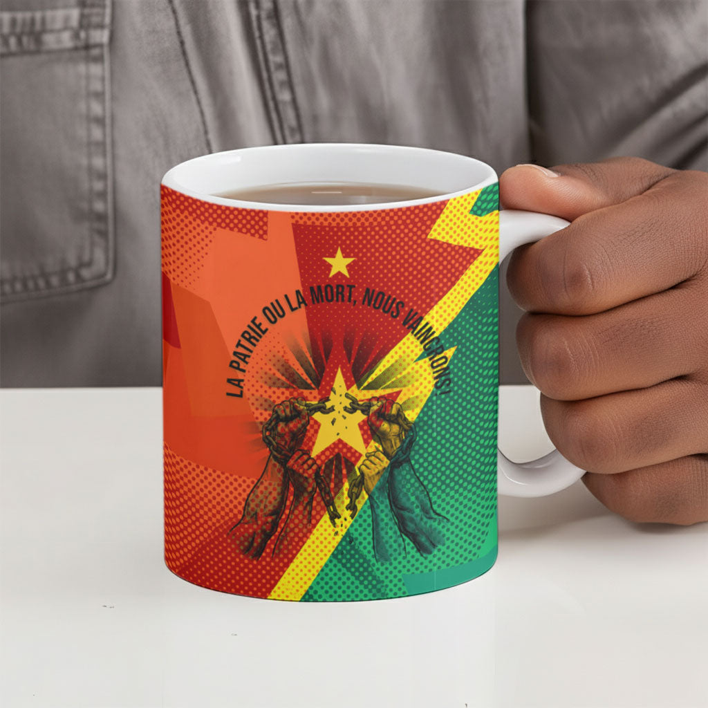 Burkina Faso Independence Day Thomas Sankara Ceramic Mug Revolution Heritage Broken Chains Graphic