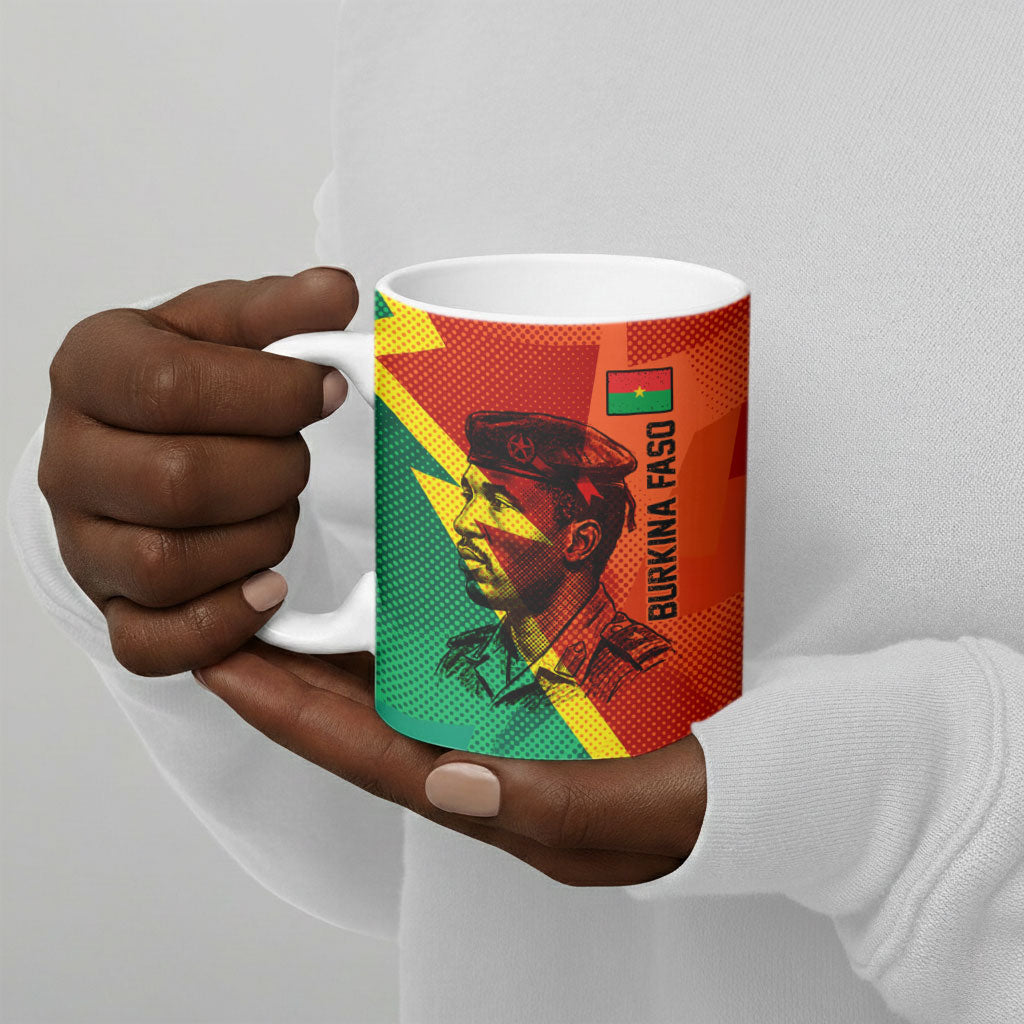Burkina Faso Independence Day Thomas Sankara Ceramic Mug Revolution Heritage Broken Chains Graphic