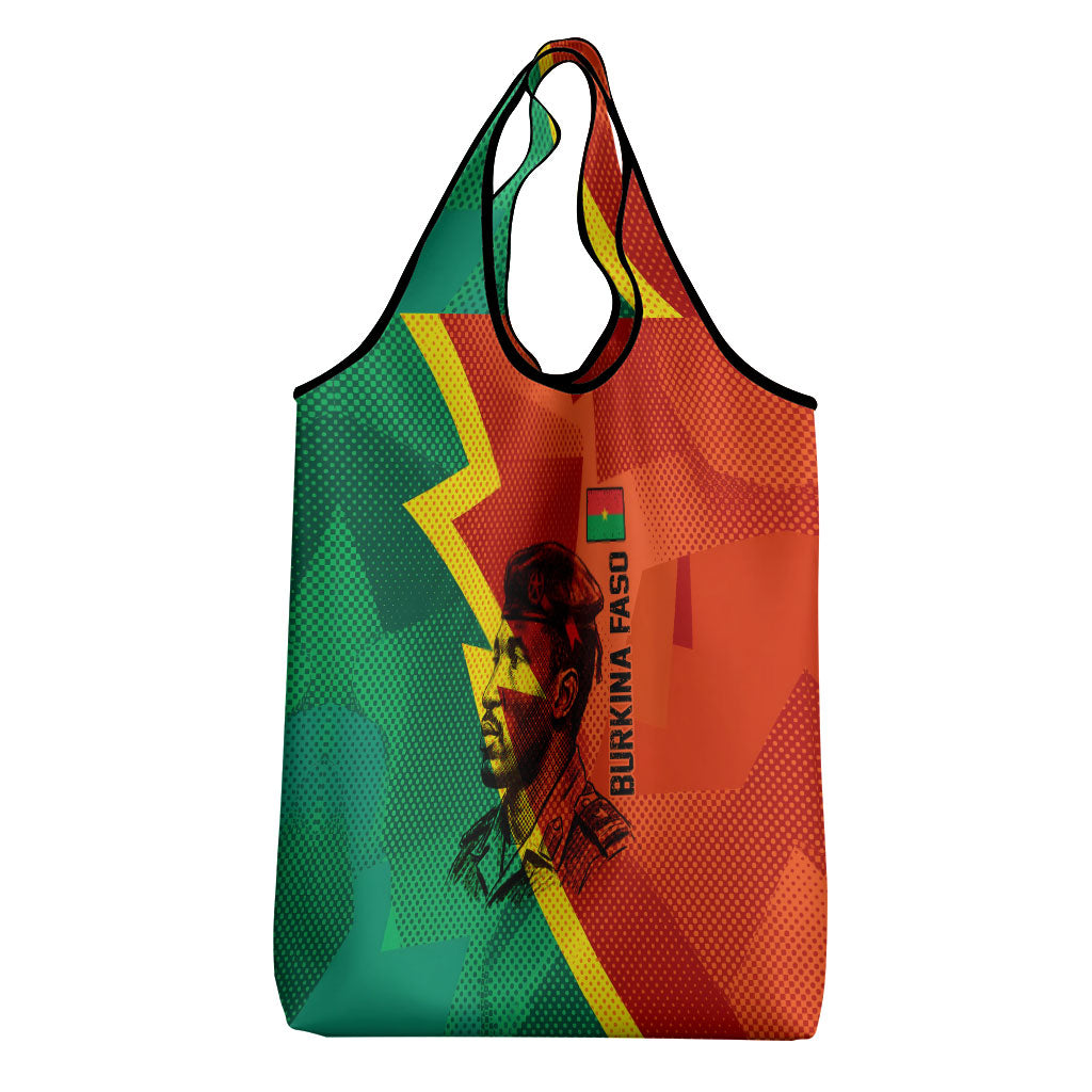 Burkina Faso Independence Day Thomas Sankara Grocery Bag Revolution Heritage Broken Chains Graphic