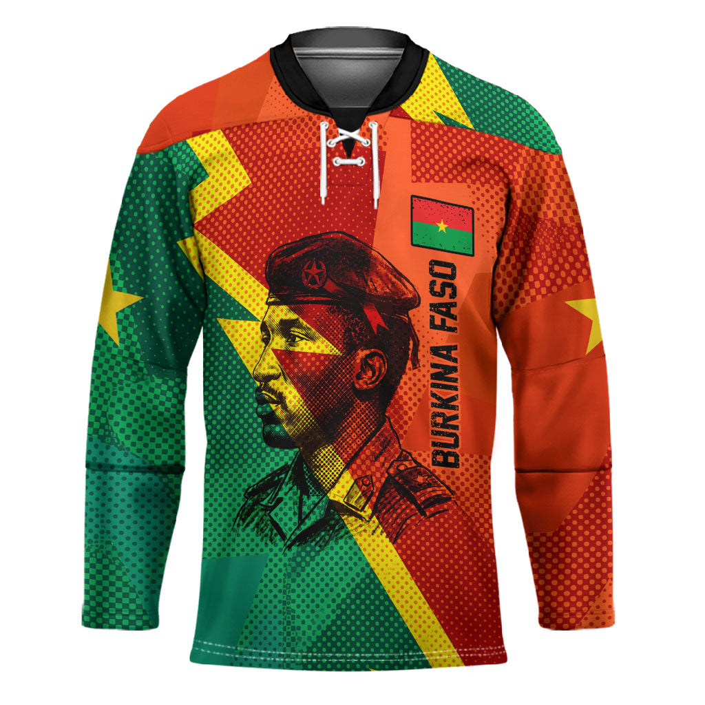Burkina Faso Independence Day Thomas Sankara Hockey Jersey Revolution Heritage Broken Chains Graphic