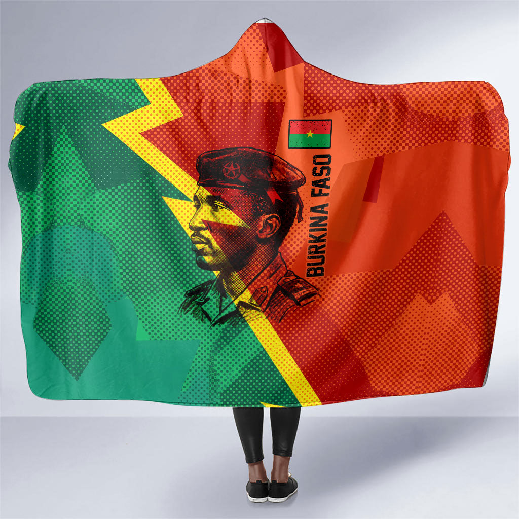 Burkina Faso Independence Day Thomas Sankara Hooded Blanket Revolution Heritage Broken Chains Graphic