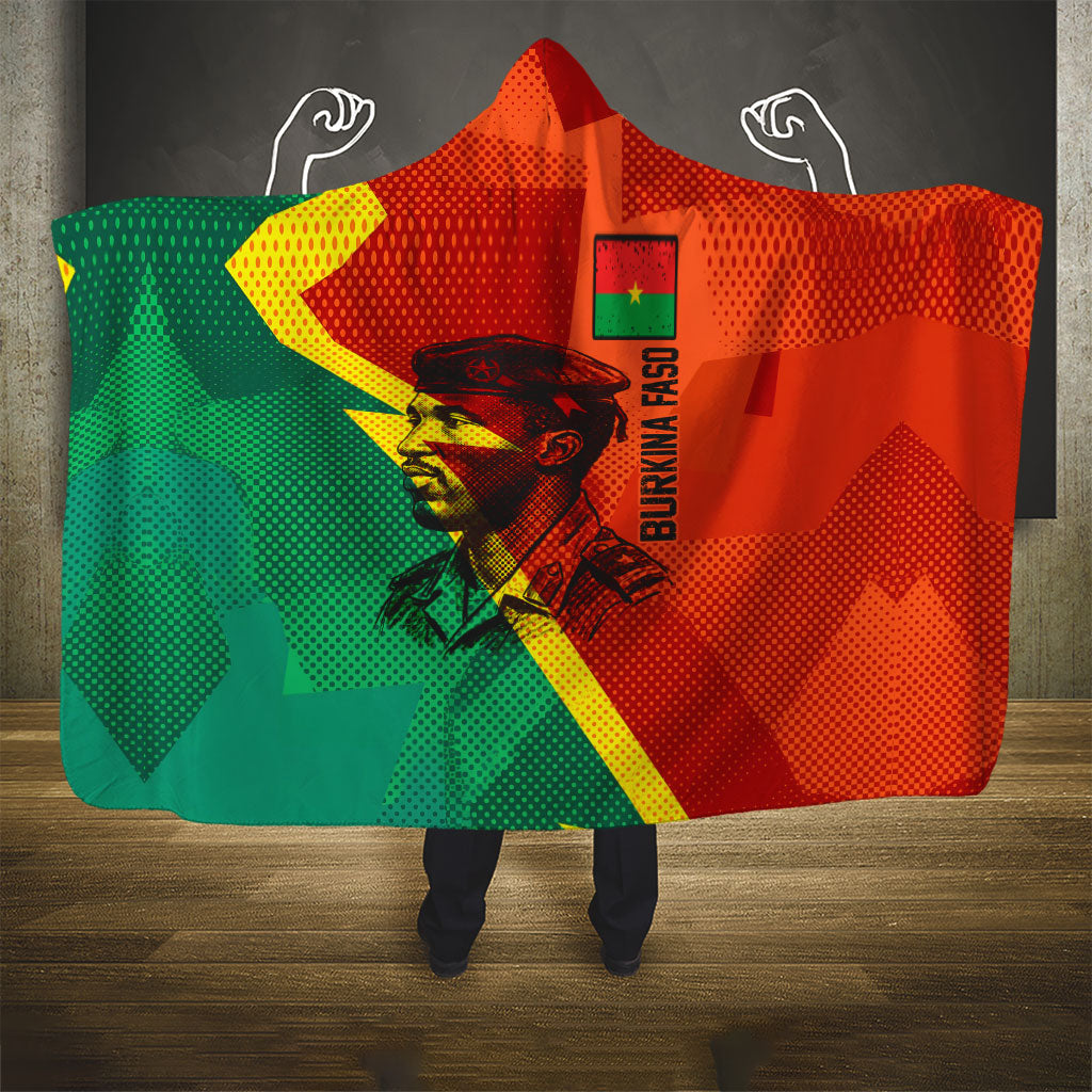 Burkina Faso Independence Day Thomas Sankara Hooded Blanket Revolution Heritage Broken Chains Graphic