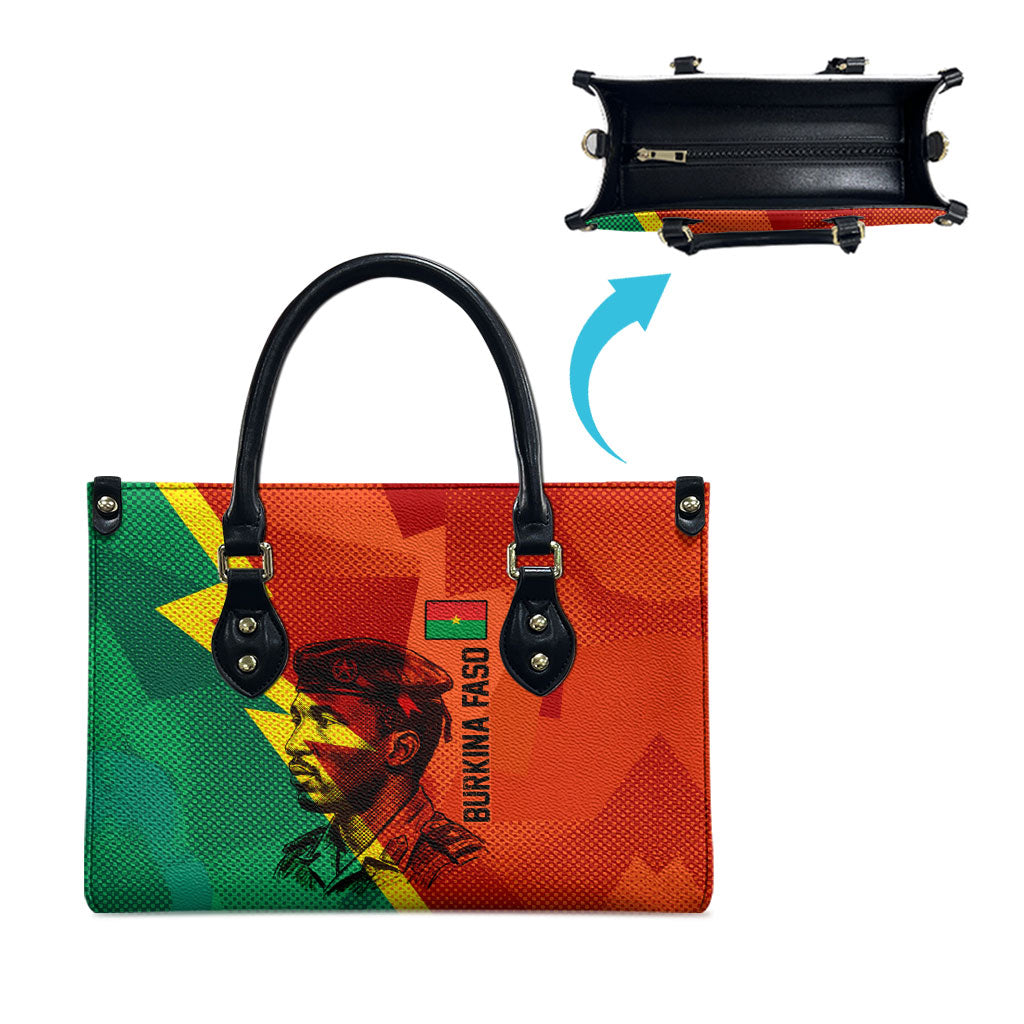Burkina Faso Independence Day Thomas Sankara Leather Bag Revolution Heritage Broken Chains Graphic