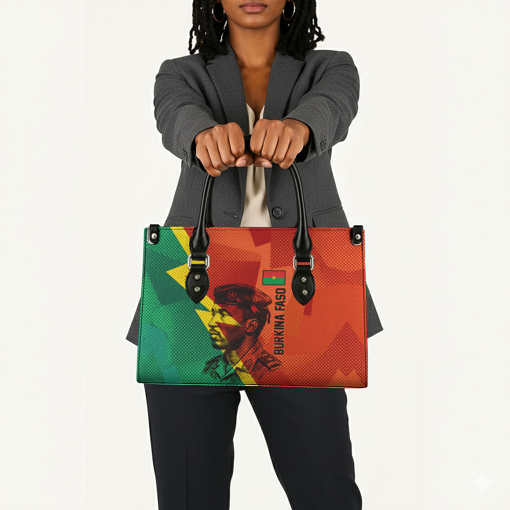 Burkina Faso Independence Day Thomas Sankara Leather Bag Revolution Heritage Broken Chains Graphic