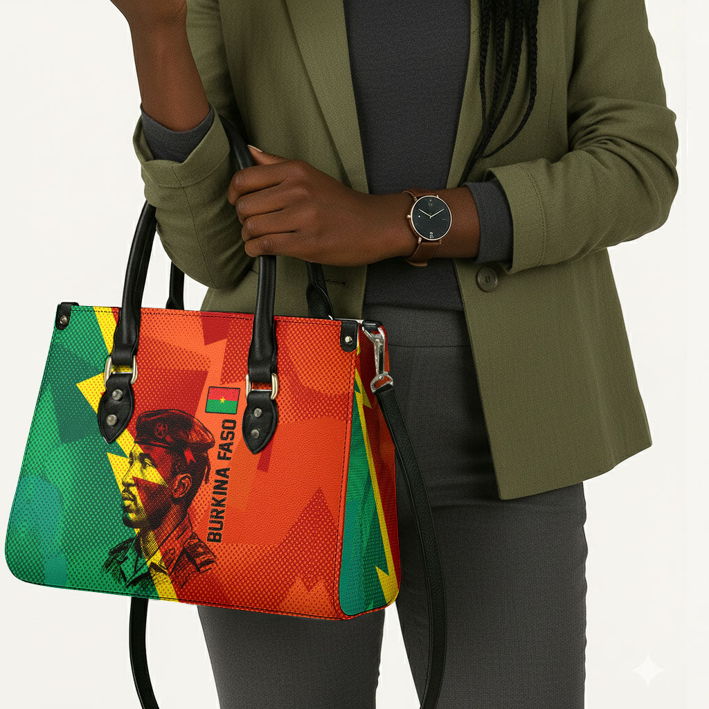 Burkina Faso Independence Day Thomas Sankara Leather Bag Revolution Heritage Broken Chains Graphic