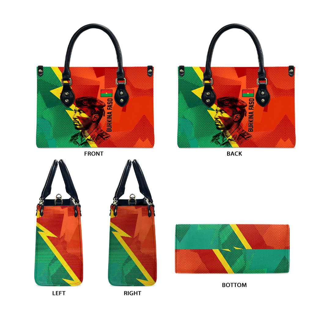 Burkina Faso Independence Day Thomas Sankara Leather Bag Revolution Heritage Broken Chains Graphic
