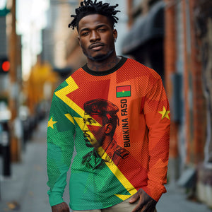 Burkina Faso Independence Day Thomas Sankara Long Sleeve Shirt Revolution Heritage Broken Chains Graphic