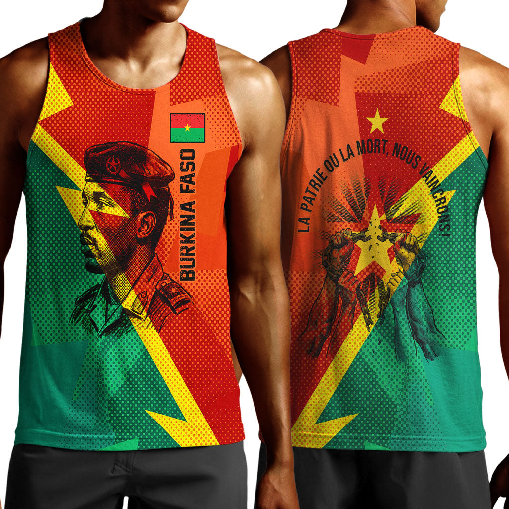 Burkina Faso Independence Day Thomas Sankara Men Tank Top Revolution Heritage Broken Chains Graphic