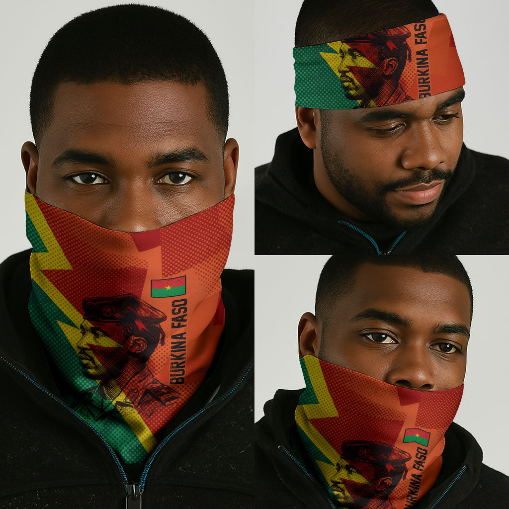 Burkina Faso Independence Day Thomas Sankara Neck Gaiter Revolution Heritage Broken Chains Graphic