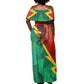 Burkina Faso Independence Day Thomas Sankara Off Shoulder Maxi Dress Revolution Heritage Broken Chains Graphic