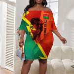 Burkina Faso Independence Day Thomas Sankara Off Shoulder Short Dress Revolution Heritage Broken Chains Graphic