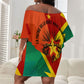 Burkina Faso Independence Day Thomas Sankara Off Shoulder Short Dress Revolution Heritage Broken Chains Graphic