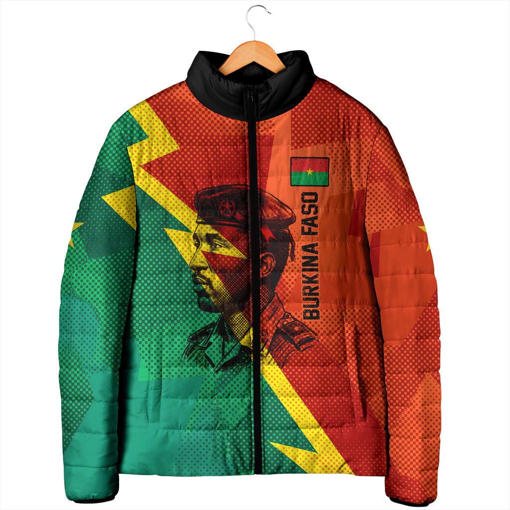 Burkina Faso Independence Day Thomas Sankara Padded Jacket Revolution Heritage Broken Chains Graphic