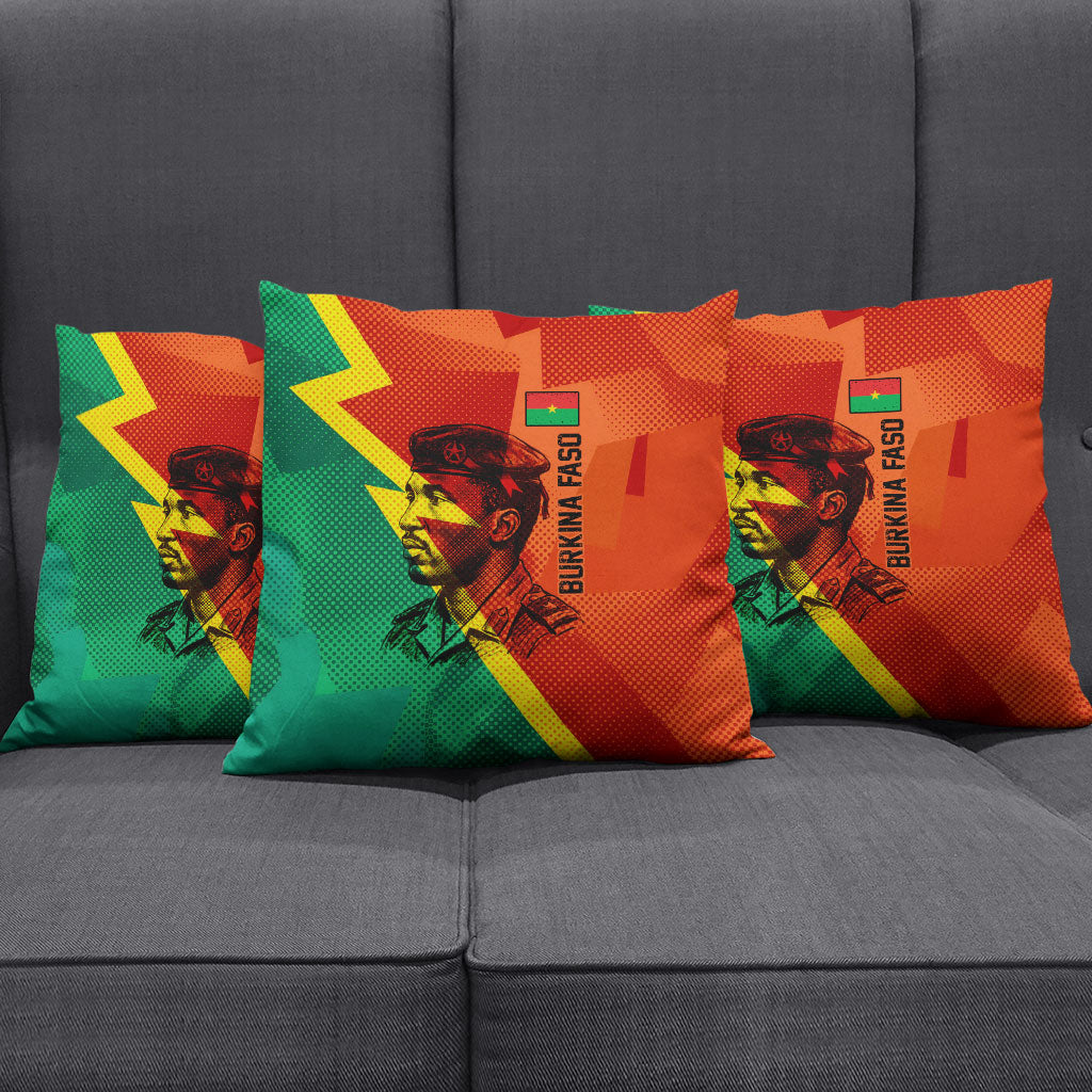 Burkina Faso Independence Day Thomas Sankara Pillow Cover Revolution Heritage Broken Chains Graphic